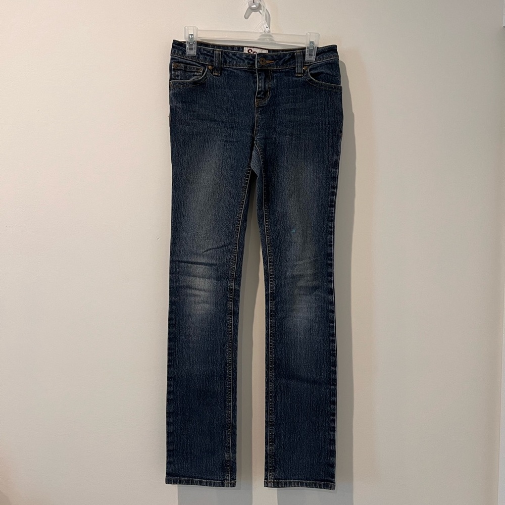 SO Women's Dark Blue Straight Leg Jeans